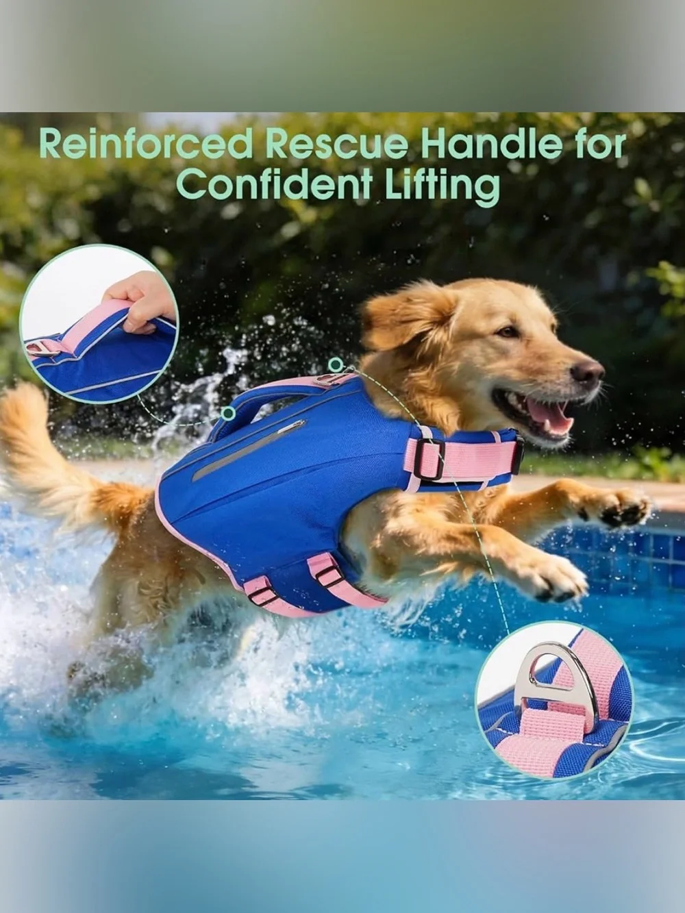 NWT 2XL Dog Life Vest, Adjustable Life Jacket